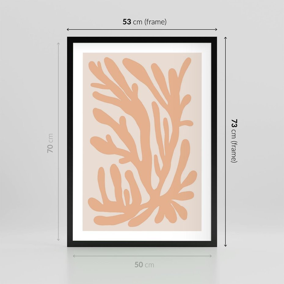 Plakat w ramie 50x70 - Rozkwitające Abstrakcje - nowoczesna sztuka, plakat modern - rama czarna