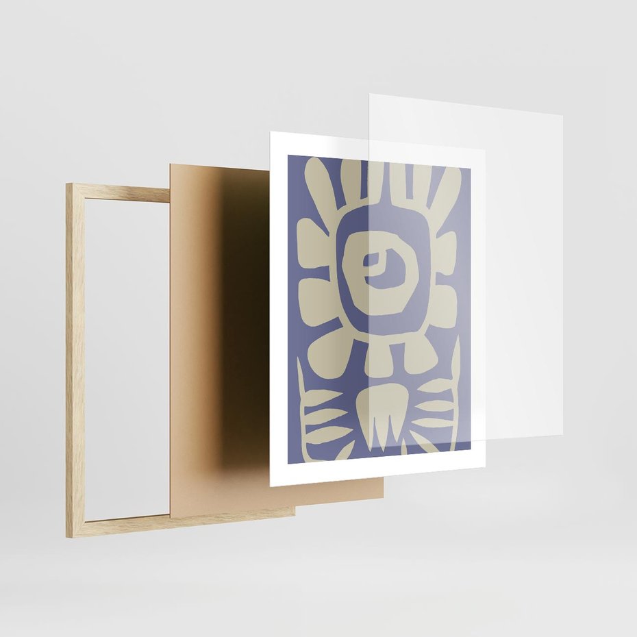 Plakat w ramie 40x50 - Widok Abstrakcyjny - skandynawski styl, plakat - rama drewno