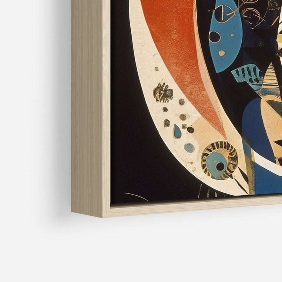 Obraz w ramie 50x70 - Księga Surrealnych Wymiarów - abstrakcyjny obraz olejny, kot - rama drewno