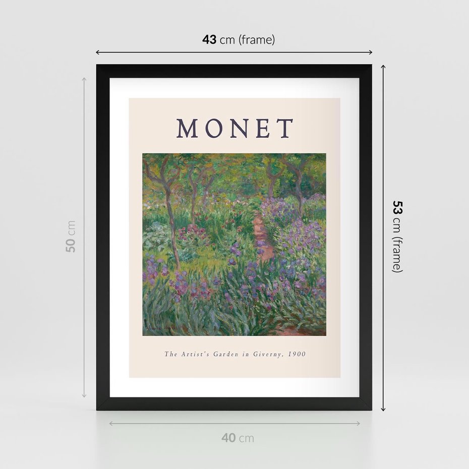 Plakat w ramie 40x50 - Reprodukcja Moneta - Monet, reprodukcja - rama czarna