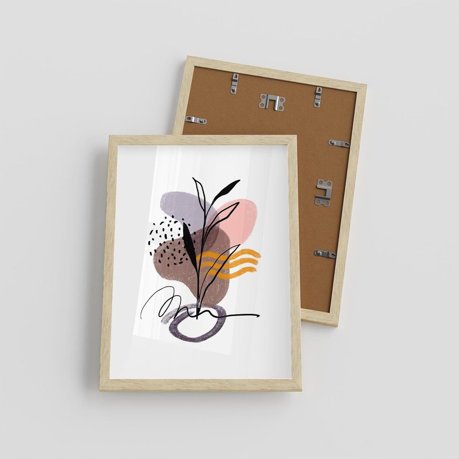 Plakat w ramie 30x40 - Bezgraniczne Impulsy - abstrakcja, sztuka nowoczesna - rama drewno