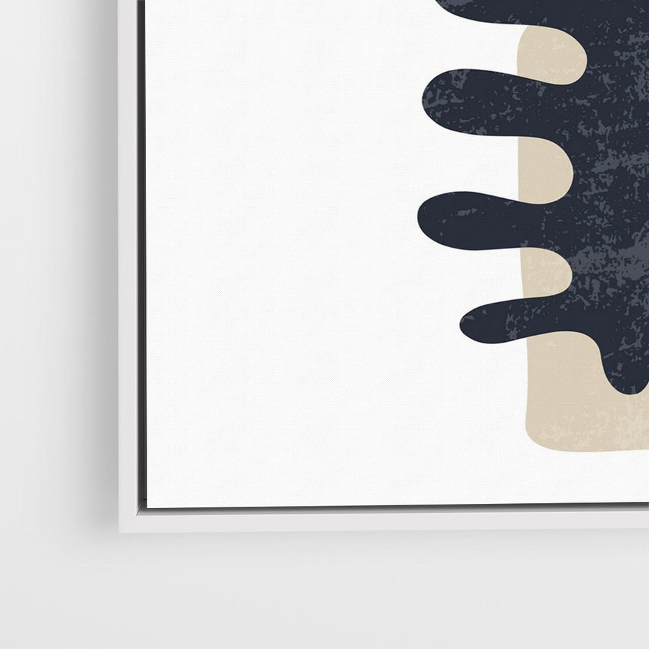 Obraz w ramie 50x50 - Opowieść Przenikających Energii - inspiracja mattise, abstrakcja - rama biała