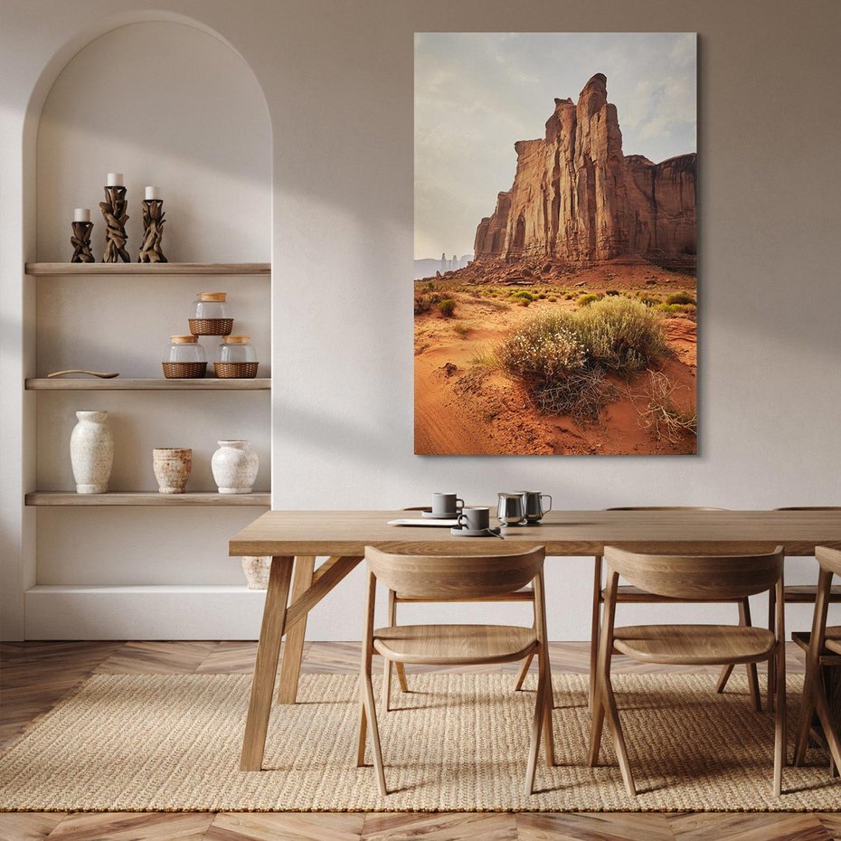 Obraz na płótnie 80x120 - Pejzaż pustynnego kanionu - pustynia, kanion