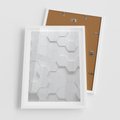 Plakat w ramie 50x70 - Intrygujący Wymiar - geometria, 3D - rama biała