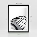 Plakat w ramie 30x40 - Dynamiczne Kształty - architektura, obłe kształty - rama czarna