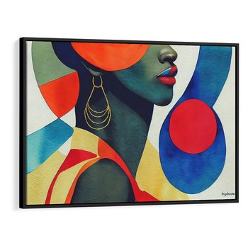 Obraz w ramie 100x70 - Kolory Kobiety - mural, abstrakcja - rama czarna