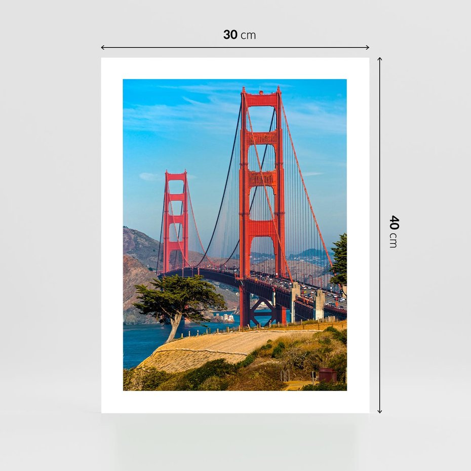 Plakat bez ramy 30x40 - W krainie amerykańskich mostów - most, USA