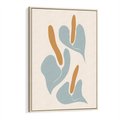 Obraz w ramie 50x70 - Kwiaty Pasteli - kwiaty, nowoczesne i minimalistyczne - rama drewno