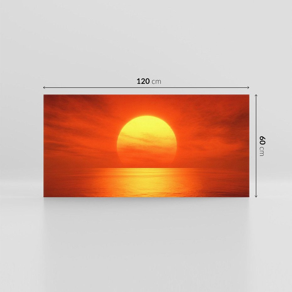 Obraz na płótnie 120x60 - Słońce nad morzem - słońce, morze