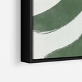 Obraz w ramie 50x50 - Zieleń Wewnętrznego Spokoju - zielony plakat, roślinne inspiracje - rama czarna