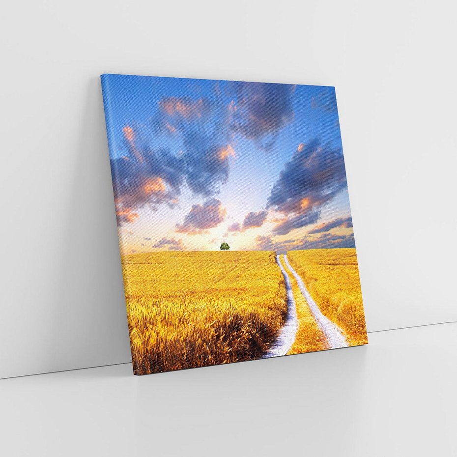 Obraz na płótnie 60x60 - Magiczna droga w lesie - droga, ścieżka