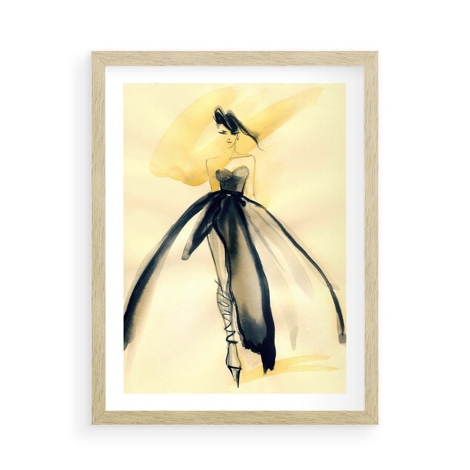 Plakat w ramie 50x70 - Ekspresja Wyrazu - abstrakcja, kobieta - rama drewno