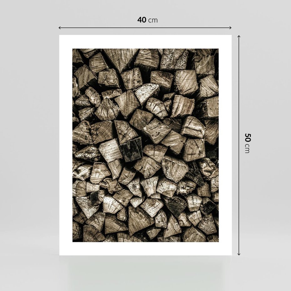 Plakat bez ramy 40x50 - Piękno Drewna - belki drewna, drewno