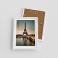 Plakat w ramie 30x40 - Paryski Szczyt - Paryż, wieża - rama biała