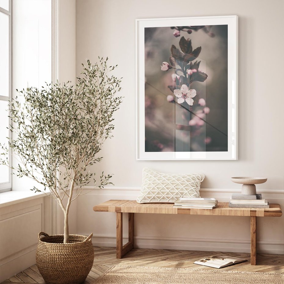 Plakat bez ramy 21x30 - Przemijający Urok - kwitnąca, wiśnia