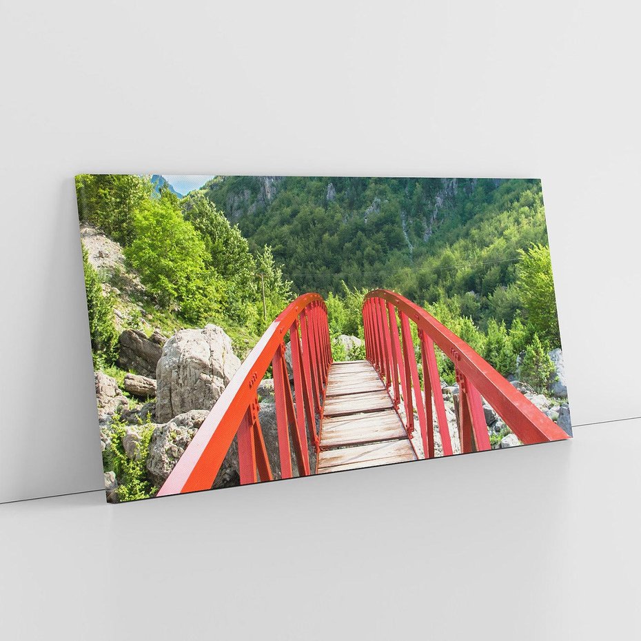 Obraz na płótnie 100x50 - Most do przygody - góry, most
