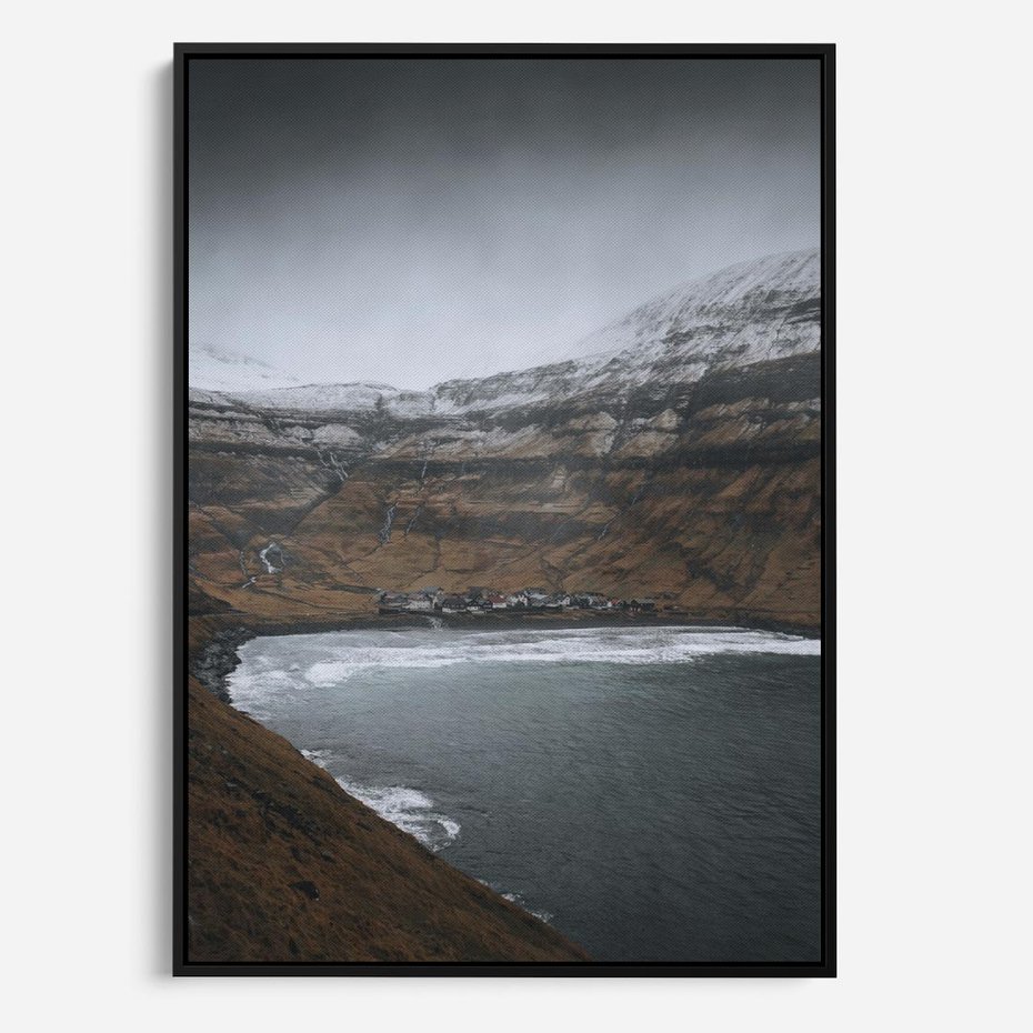 Obraz w ramie 70x100 - Spektakularna Przyroda - fiordy, Norwegia - rama czarna