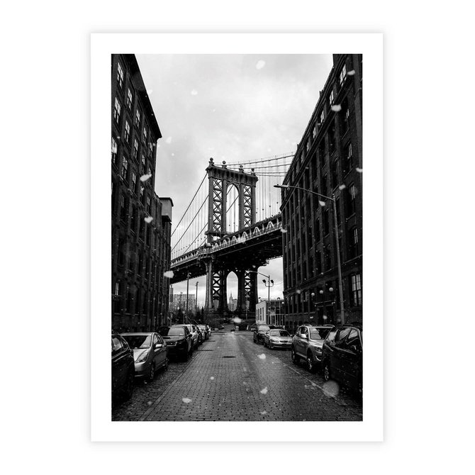 Plakat bez ramy 21x30 - Ikona Miasta - Nowy Jork, most