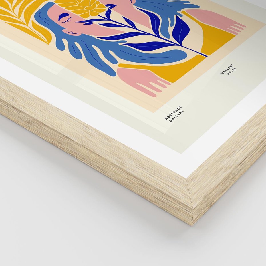 Plakat w ramie 50x70 - Roztopione Granice - nowoczesna sztuka, abstrakcja - rama drewno