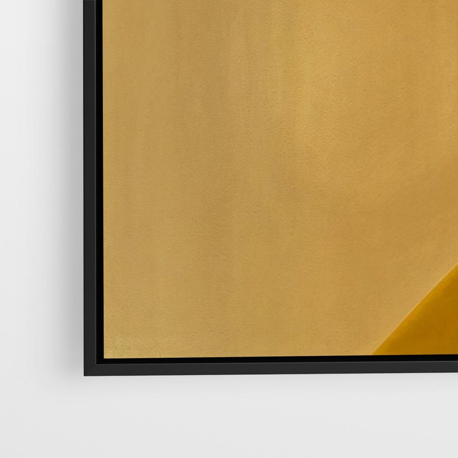 Obraz w ramie 100x70 - Harmonia migoczących ognisk - intensywne ciepłe kolory, słoneczny żółty - rama czarna