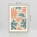 Plakat w ramie 50x70 - Boho Wybuch - boho formy, kształty - rama drewno