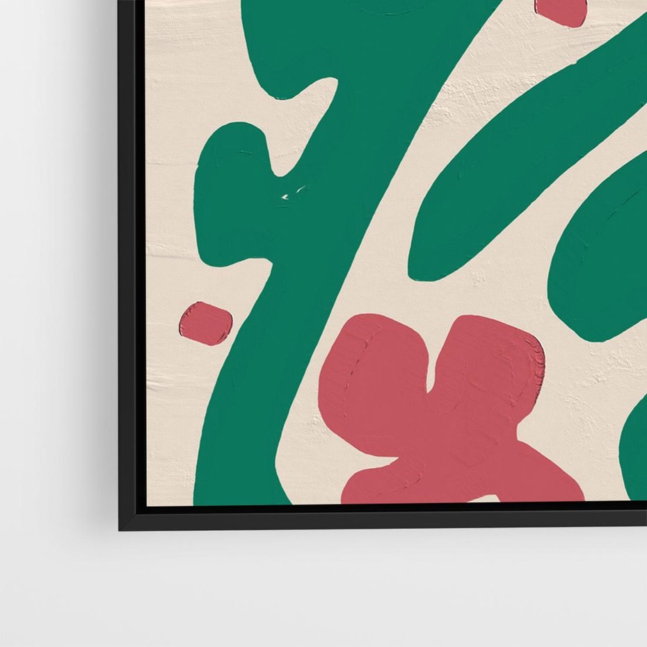 Obraz w ramie 50x50 - Boho Widoki - abstrakcyjny obraz, plakat - rama czarna