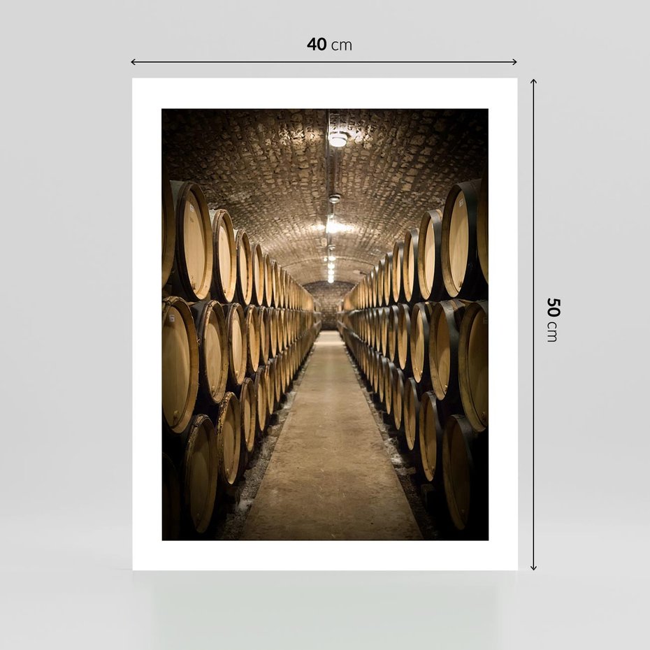 Plakat bez ramy 40x50 - Winniczka - winnica, beczki