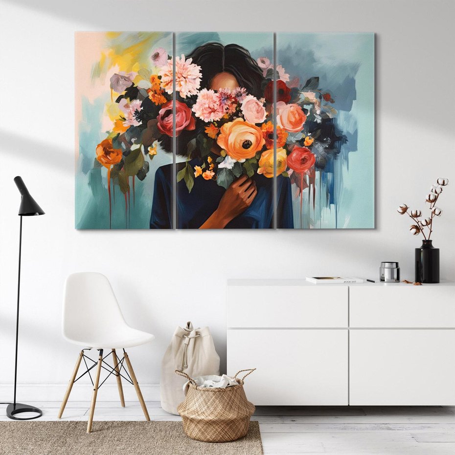 Obraz na płótnie 120x80 - Ukryte Emocje - obraz, akwarela