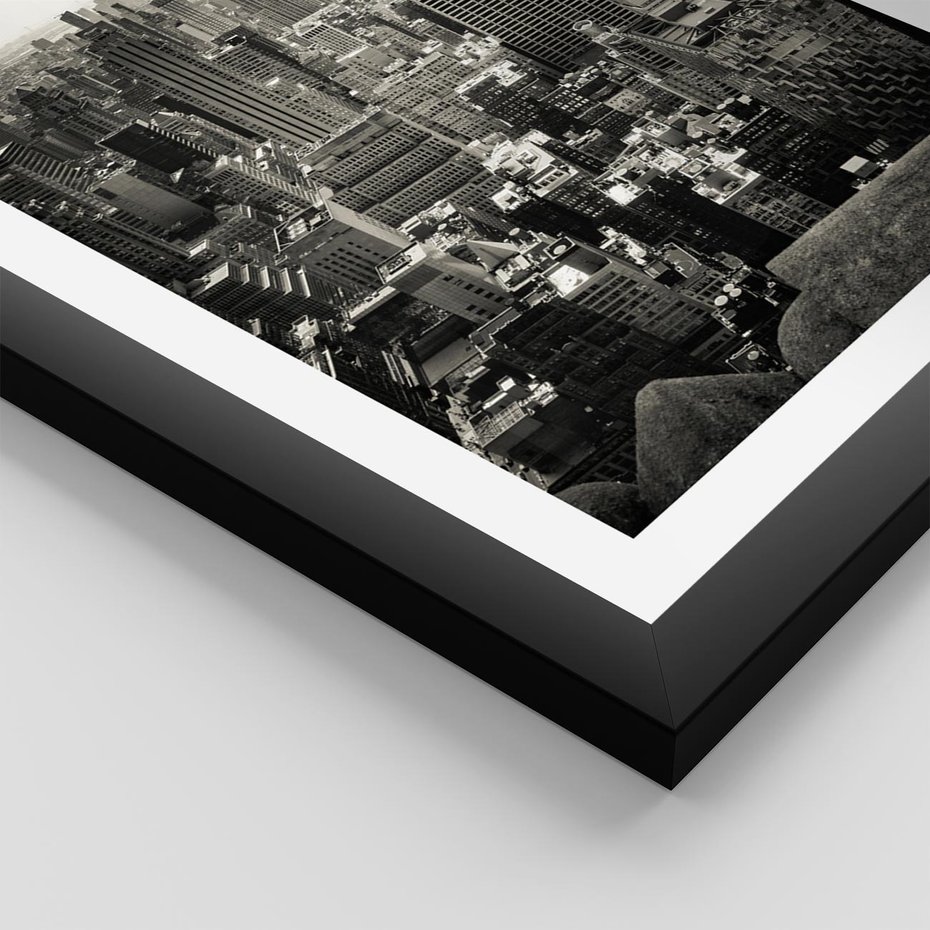 Plakat w ramie 50x70 - Dusza wielkiego miasta - Manhattan, Nowy Jork - rama czarna