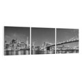 Obraz na płótnie 90x30 - Most w nocnym blasku - Nowy Jork, most
