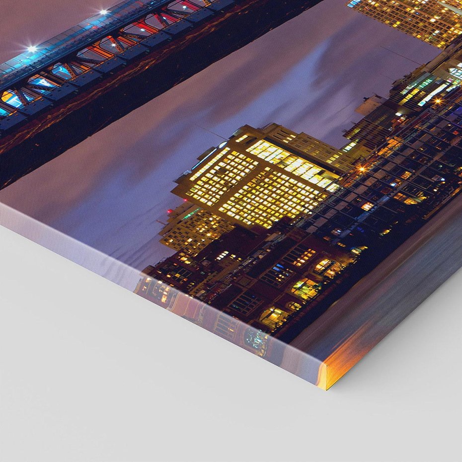 Obraz na płótnie 140x70 - Filadelfia: most nad zachodem słońca - Filadlefia, USA