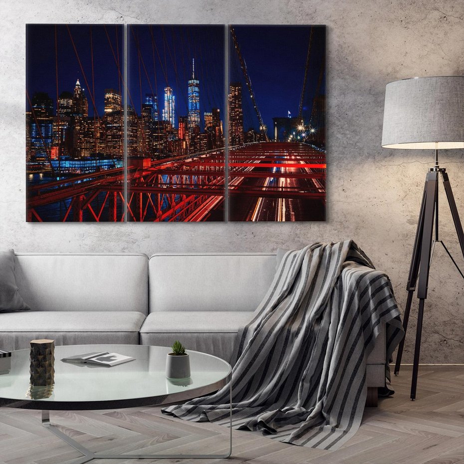 Obraz na płótnie 120x80 - Most w Nowym Jorku - Manhattan - most, Nowy Jork