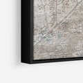 Obraz w ramie 50x70 - Betonowe Wspomnienia Liści - odciski w betonie, odbitki - rama czarna