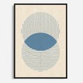 Obraz w ramie 50x70 - Wnętrza Refleksji - geometryczne kształty, koła - rama czarna