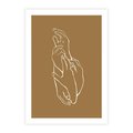 Plakat bez ramy 21x30 - Splecione Dłonie - szkic, minimalizm