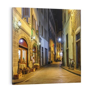 Obraz na płótnie 70x70 - Toskańska uliczka: włoski urok - Włochy, Toskania