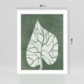 Plakat bez ramy 40x50 - Migotliwe Wnętrze Zieleni - zielony plakat, roślinne motywy