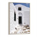 Obraz w ramie 50x70 - Santorini - Grecja błękitem malowana - Santorini, Grecja - rama drewno