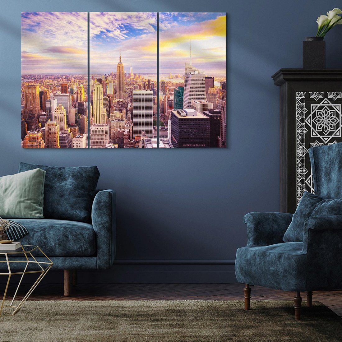 Obraz na płótnie 120x80 - Amerykański duch: Miasto na horyzoncie - USA, Ameryka