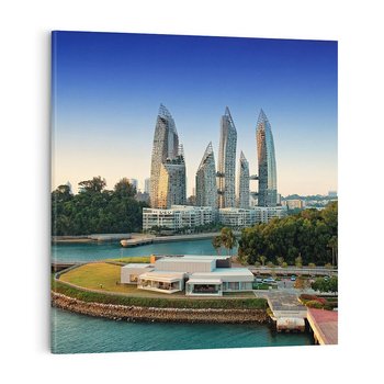 Obraz na płótnie 30x30 - Azja miasto architektonicznej ekstrawagancji - Azja, miasto