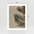 Plakat bez ramy 30x40 - Plażowa Idylla - palma, cień na piasku