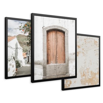 Zestaw obrazy w ramie 40x50 galeria - Włochy, południe, podróż, wakacje - rama czarna