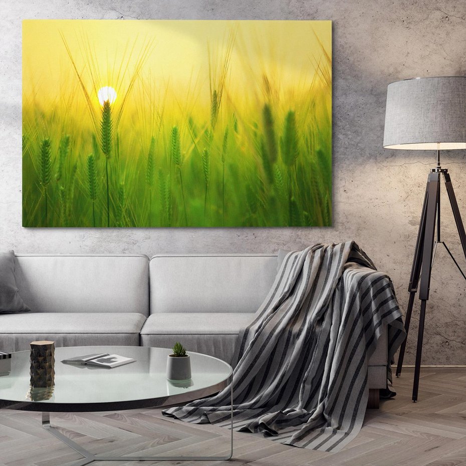 Obraz na płótnie 100x70 - Zboże w kłosach: Oda do plonów natury - zboże, kłos