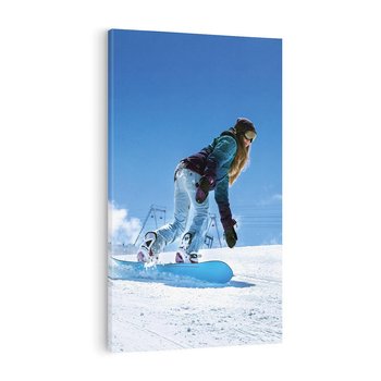 Obraz na płótnie 50x70 - Snowboard na zimowych zboczach - snowboard, zima