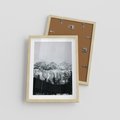 Plakat w ramie 30x40 - Zimowe Uroki Gór - góry ośnieżone, krajobraz górski - rama drewno