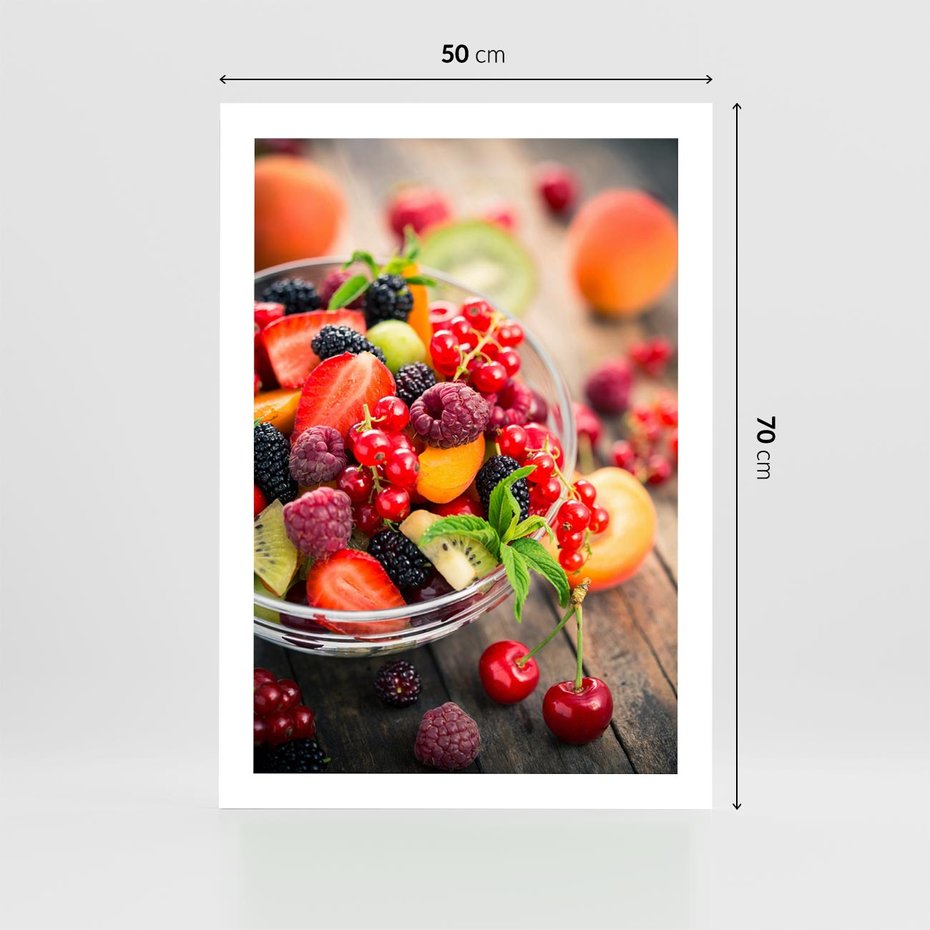 Plakat bez ramy 50x70 - Smakowite Porywy - owoce, jedzenie