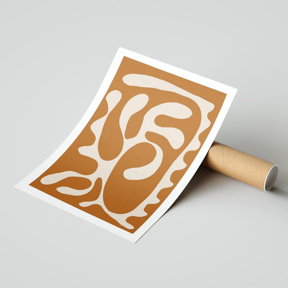 Plakat bez ramy 21x30 - Wnętrza Akwarelowej Wyobraźni - abstrakcyjny obraz, plakat