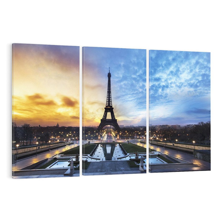 Obraz na płótnie 120x80 - Romantyczny Paryż - Wieża Eiffla w blasku - Paryż, Wieża