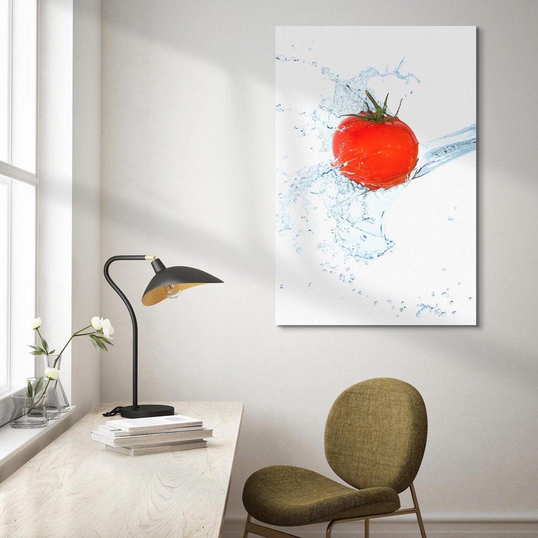 Obraz na płótnie 70x100 - Apetyczna KuchniaNowoczesna Ekspresja - pomidor, jedzenie