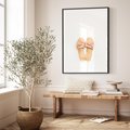 Plakat bez ramy 30x40 - Minimalistyczna Moda: Klapki na Białym Tle - klapki, minimalizm